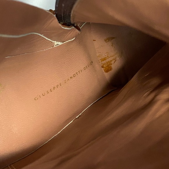 Giuseppe Zanotti Women's Croc Embossed Leather Heeled Ankle Boots Mob Wife Luxe - Picture 7 of 9